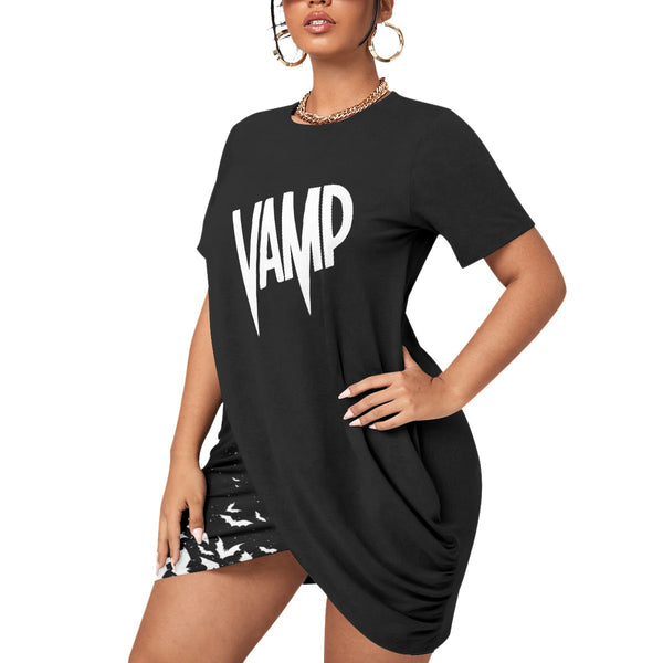 Vamp Stacked Hem Dress